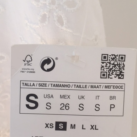 Zara Embroidered Top with Ruffle Trim - Picture 5 of 7